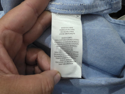 Camisa Ralph Lauren Adolescente L 14-16 Azul Letras (Usado)