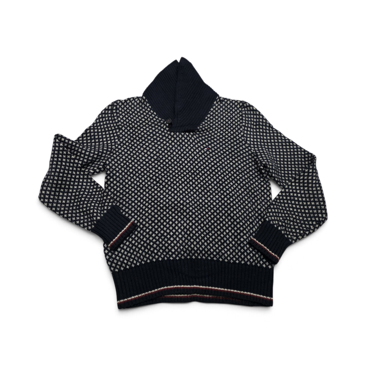 Sueter Tommy Hilfiger Xchico Xs Azul Y Blanco Cuello Alto (Usado)