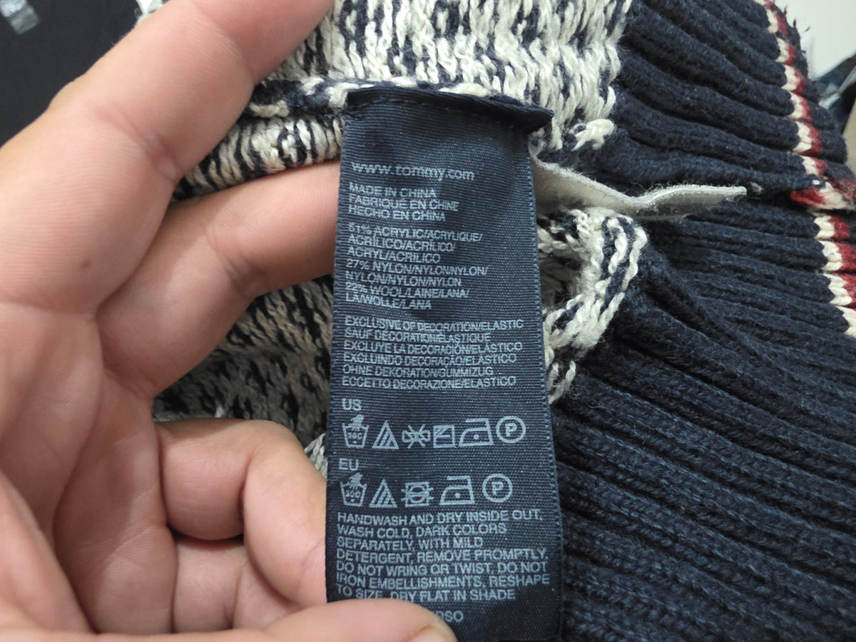 Sueter Tommy Hilfiger Xchico Xs Azul Y Blanco Cuello Alto (Usado)