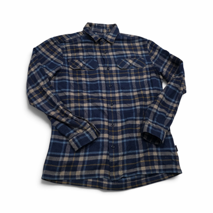 Camisa Patagonia Chico S Cuadros Azul Cafe Franela (Usado)