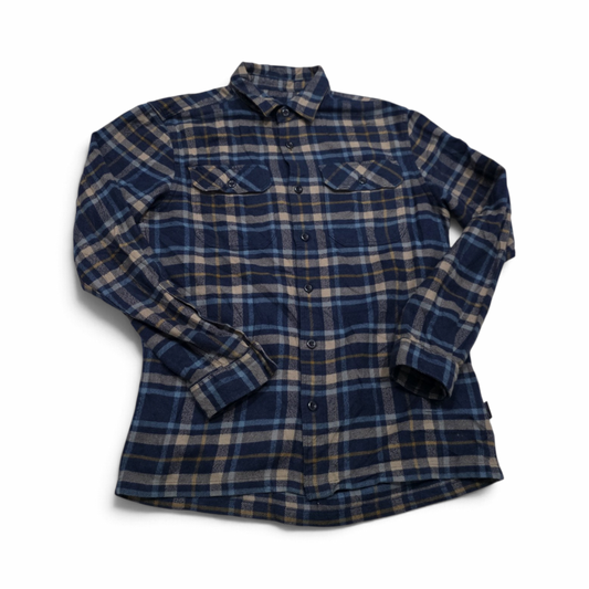 Camisa Patagonia Chico S Cuadros Azul Cafe Franela (Usado)