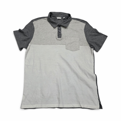 Playera Calvin Klein Mediana M Polo Blanca Y Gris (Usado)
