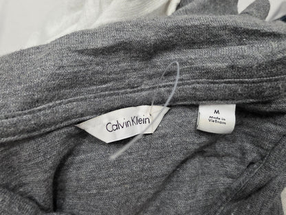 Playera Calvin Klein Mediana M Polo Blanca Y Gris (Usado)