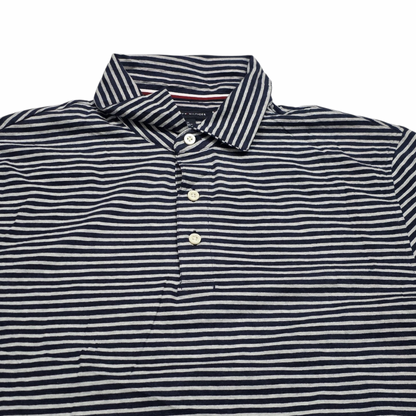 Playera Tommy Hilfiger Mediana M Azul Y Gris Lineas (Usado)