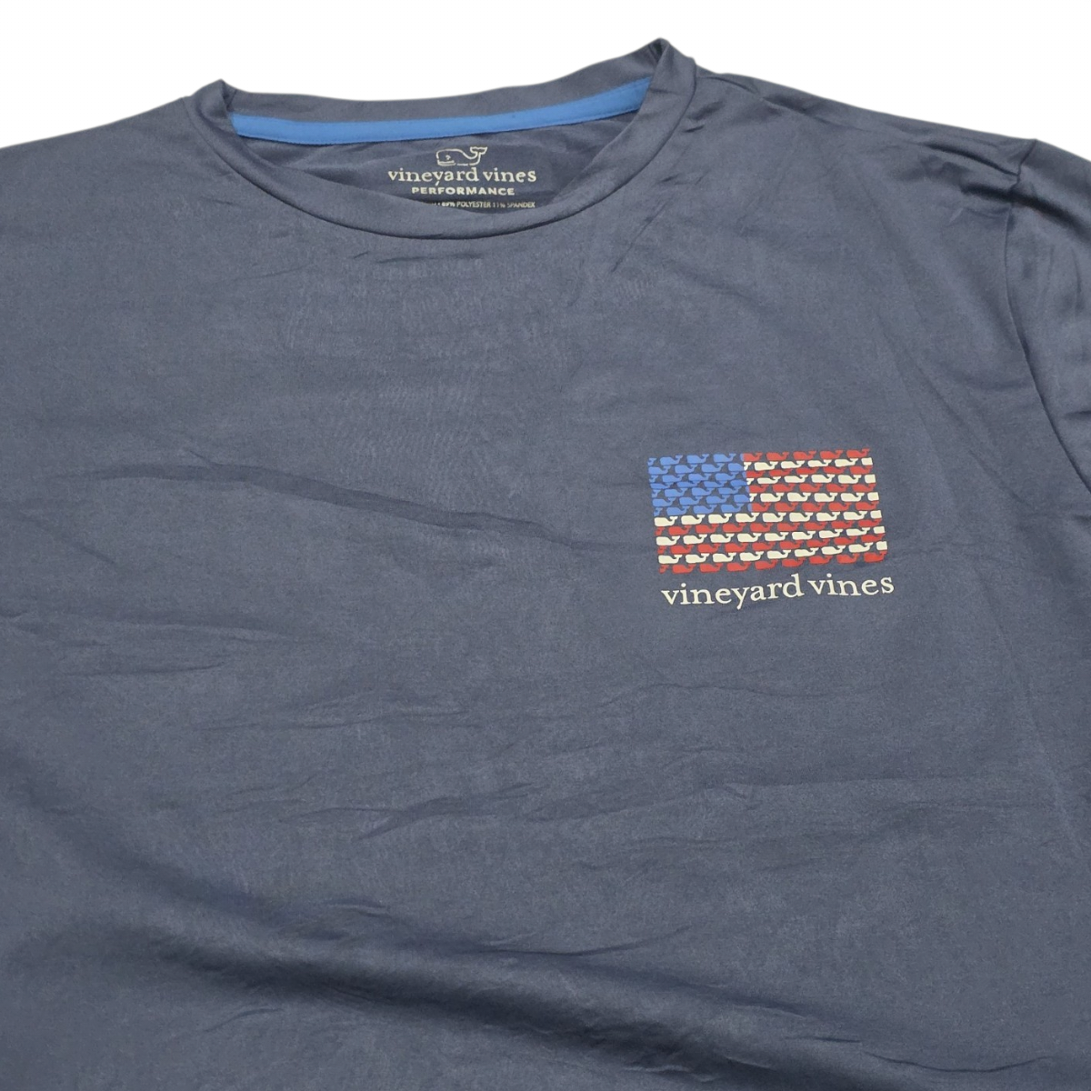 Playera Vineyard Vines Performance Mediana M Azul Bandera (Usado)