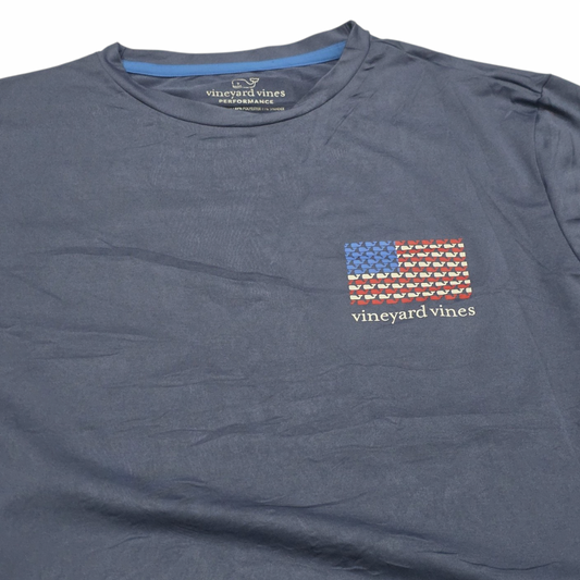 Playera Vineyard Vines Performance Mediana M Azul Bandera (Usado)