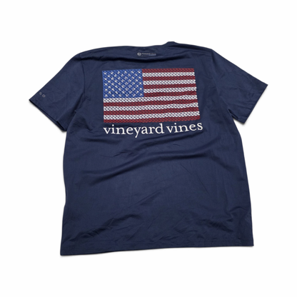 Playera Vineyard Vines Performance Mediana M Azul Bandera (Usado)