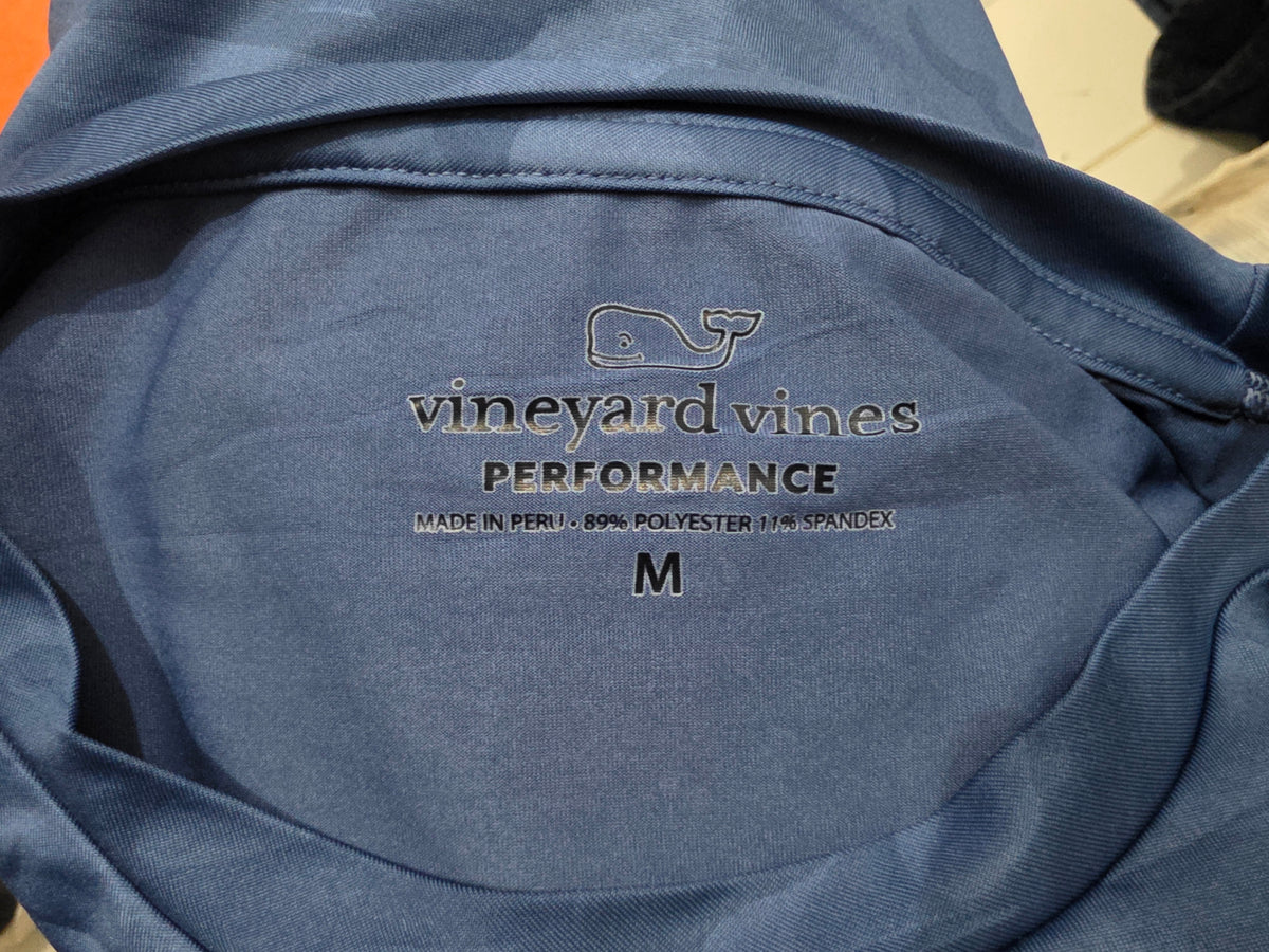 Playera Vineyard Vines Performance Mediana M Azul Camuflaje (Usado)