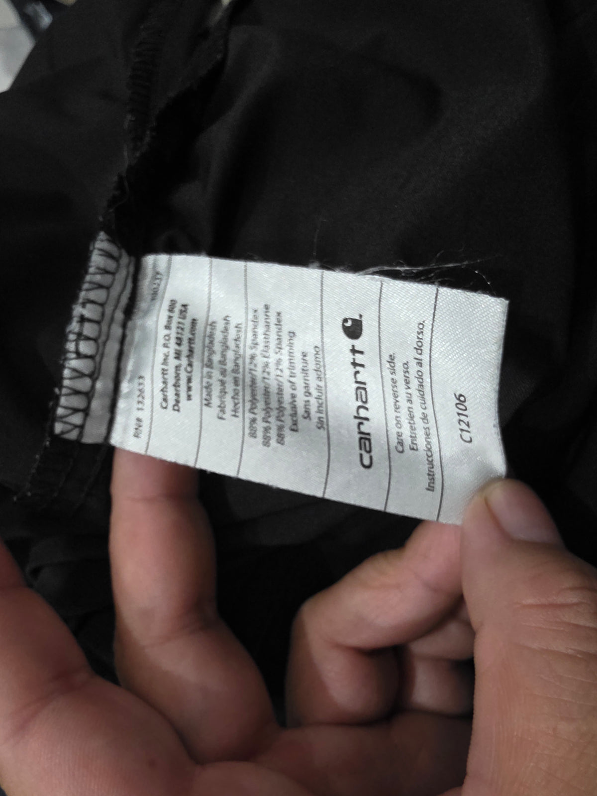 Filipina Carhartt Mediana M Negro (Usado)