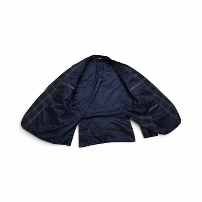 Saco Tommy Hilfiger 42r Azul Marino Cuadros (Usado)