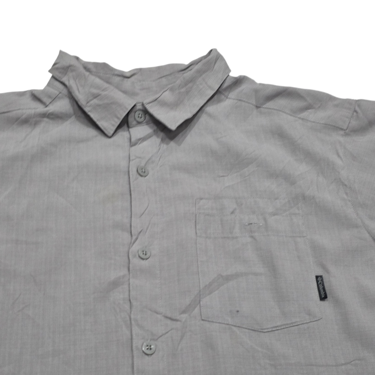 Camisa Columbia Grande L Gris Manga Corta (Usado)