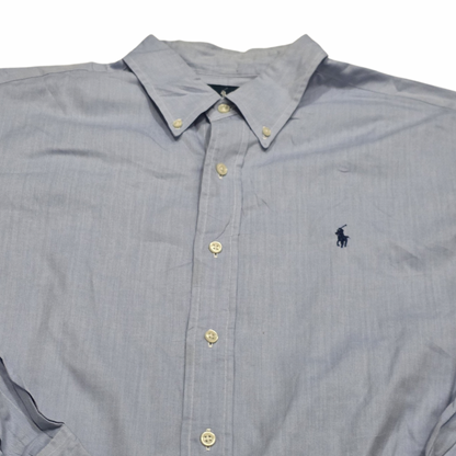Camisa Ralph Lauren 16 1/2 34-35 Classic Fit Azul Pony Azul (Usado)