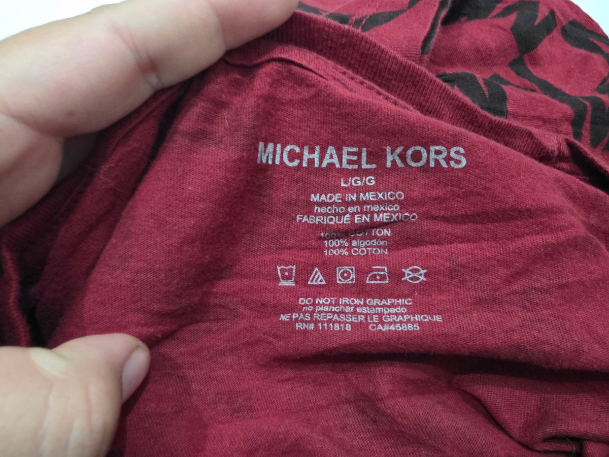 Playera Michael Kors Grande L Rojo Letras (Usado)