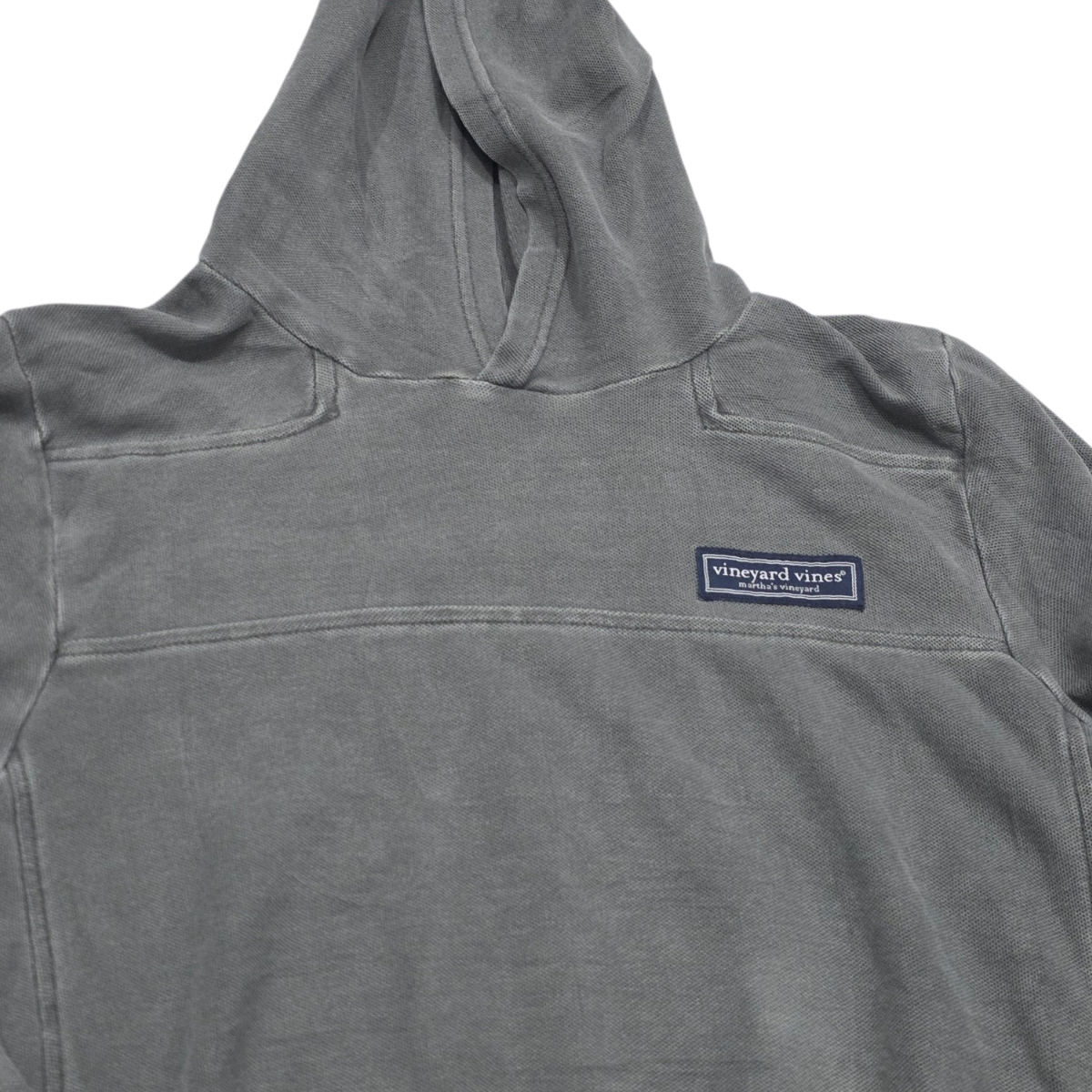 Sudadera Vineyard Vines Grande L Gris Deslavado Con Gorro (Usado)