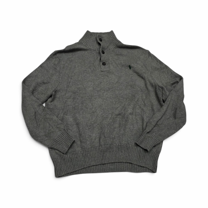 Sueter Ralph Lauren Grande L Gris Pony Verde (Usado)