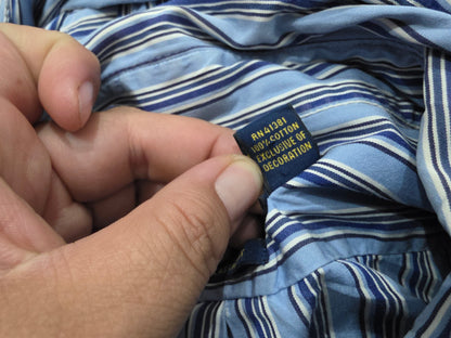 Camisa Ralph Lauren Xgrande Xl Classic Fit Lineas Azul (Usado)