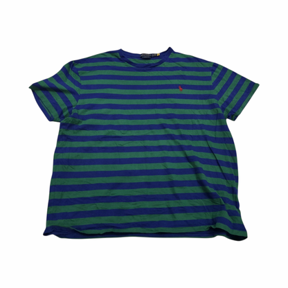 Playera Ralph Lauren Xgrande Classicfit Verde Y Azul Lineas (Usado)