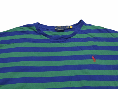 Playera Ralph Lauren Xgrande Classicfit Verde Y Azul Lineas (Usado)