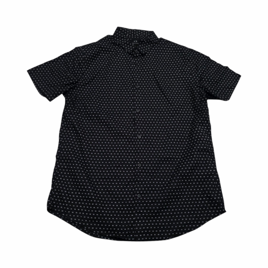 Camisa Armani Exchange Xgrande Xl Slim Negro Manga Corta (Usado)