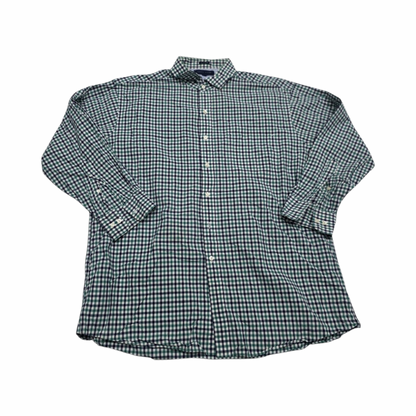 Camisa Tommy Hilfiger Xgrand Regular Fit Cuadro Azul Y Verde (Usado)