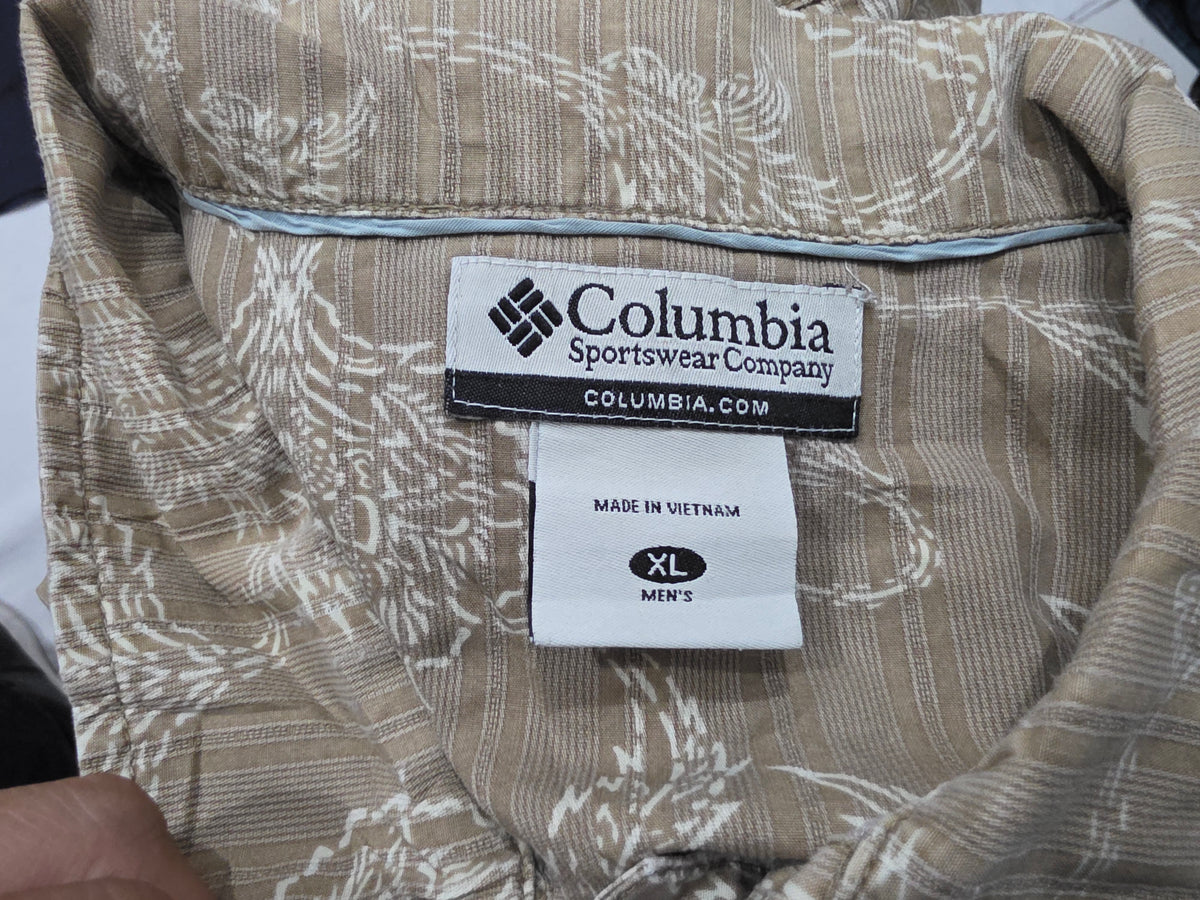 Camisa Columbia Xgrande Xl Cafe Figuras (Usado)