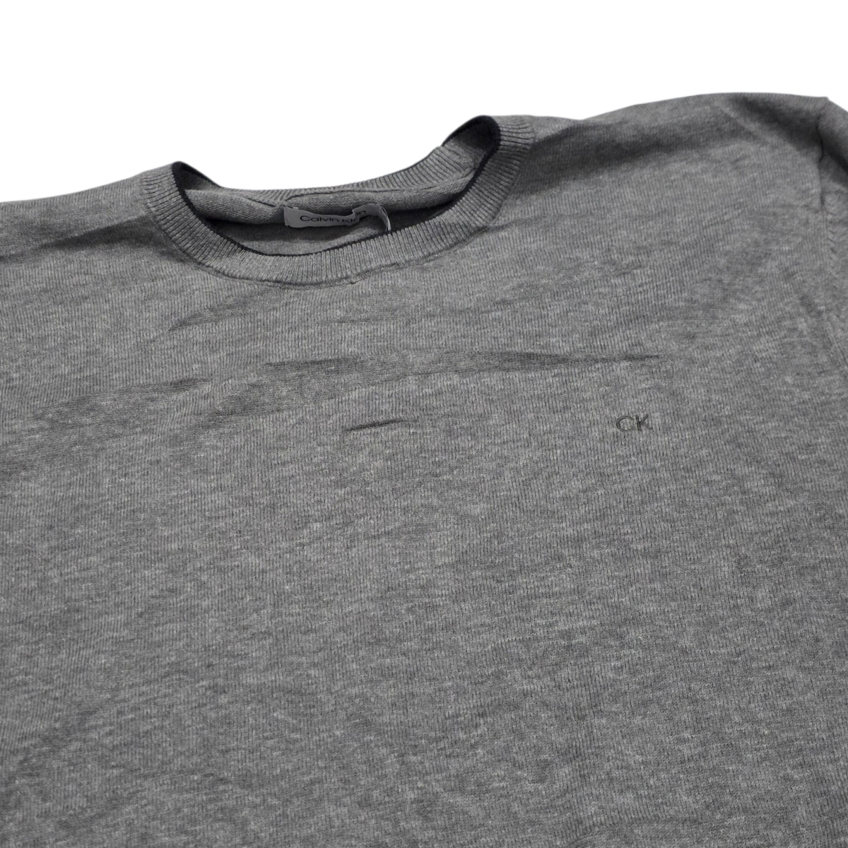 Sueter Calvin Klein Xgrande Xl Delgado Gris (NUEVO)