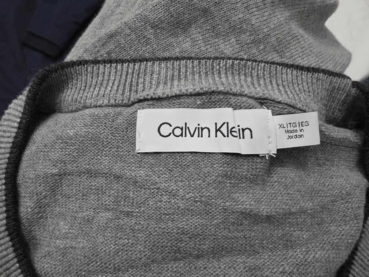 Sueter Calvin Klein Xgrande Xl Delgado Gris (NUEVO)