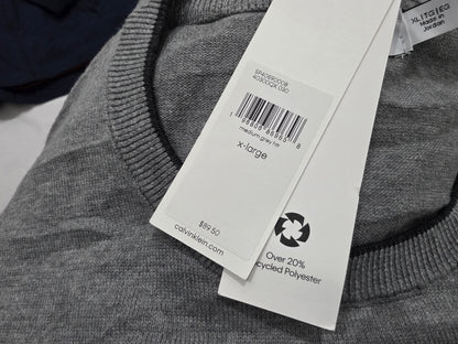 Sueter Calvin Klein Xgrande Xl Delgado Gris (NUEVO)