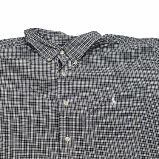 Camisa Ralph Lauren 2xl Classic Fit Cuadro Azul Y Blanco (Usado)
