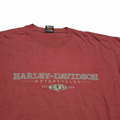 Playera Harley Davidson 2xl Ladrillo Rojo (Usado)