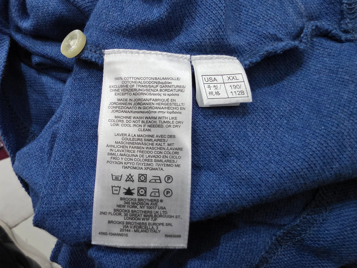 Playera Brooks Brothers 2xl Azul Manga Larga (Usado)