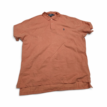 Playera Ralph Lauren 2xl Polo Naranja Pony Azul (Usado)