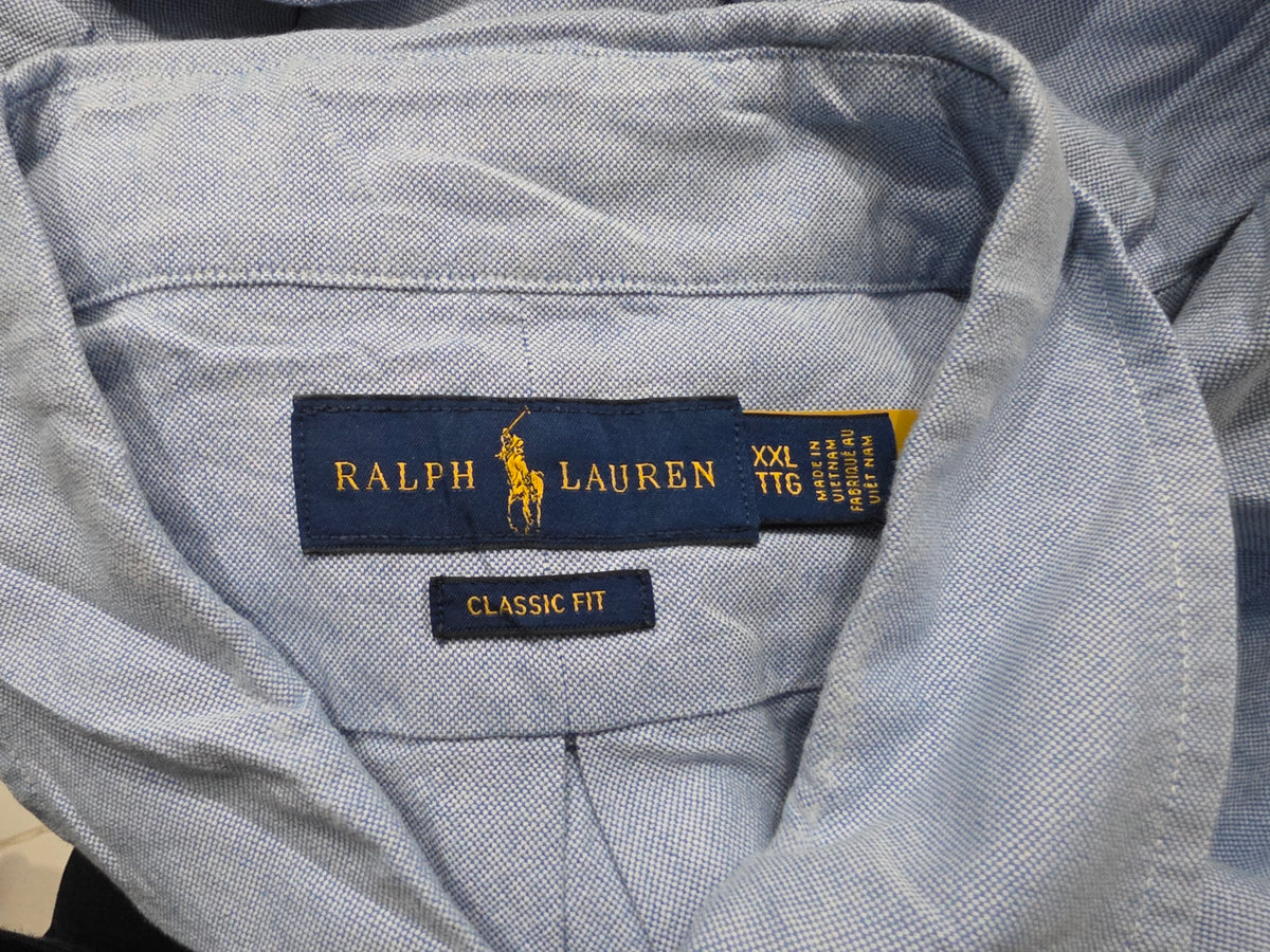Camisa Ralph Lauren 2xl Classic Fit Azul Pony Colores (Usado)