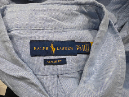 Camisa Ralph Lauren 2xl Classic Fit Azul Pony Colores (Usado)