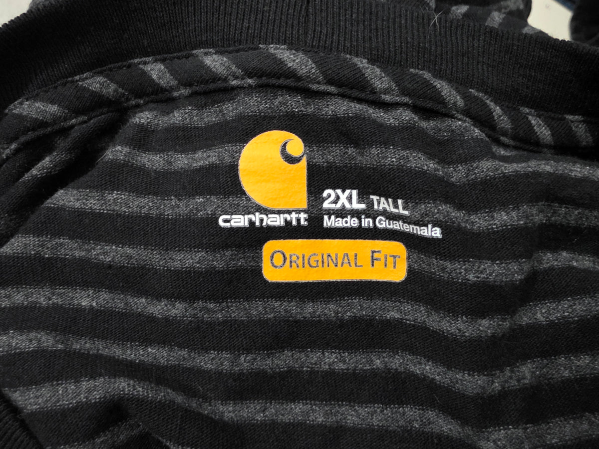Playera Carhartt 2xl Original Fit Negro Y Gris Lineas