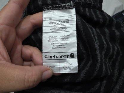 Playera Carhartt 2xl Original Fit Negro Y Gris Lineas