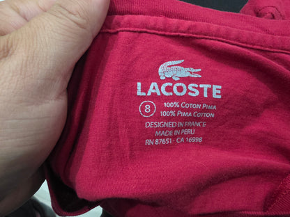 Playera Lacoste 2xl Fr 8 Vino (Usado)