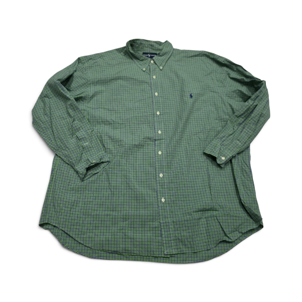 Camisa Ralph Lauren 3xb Classic Fit Cuadro Verde (Usado)