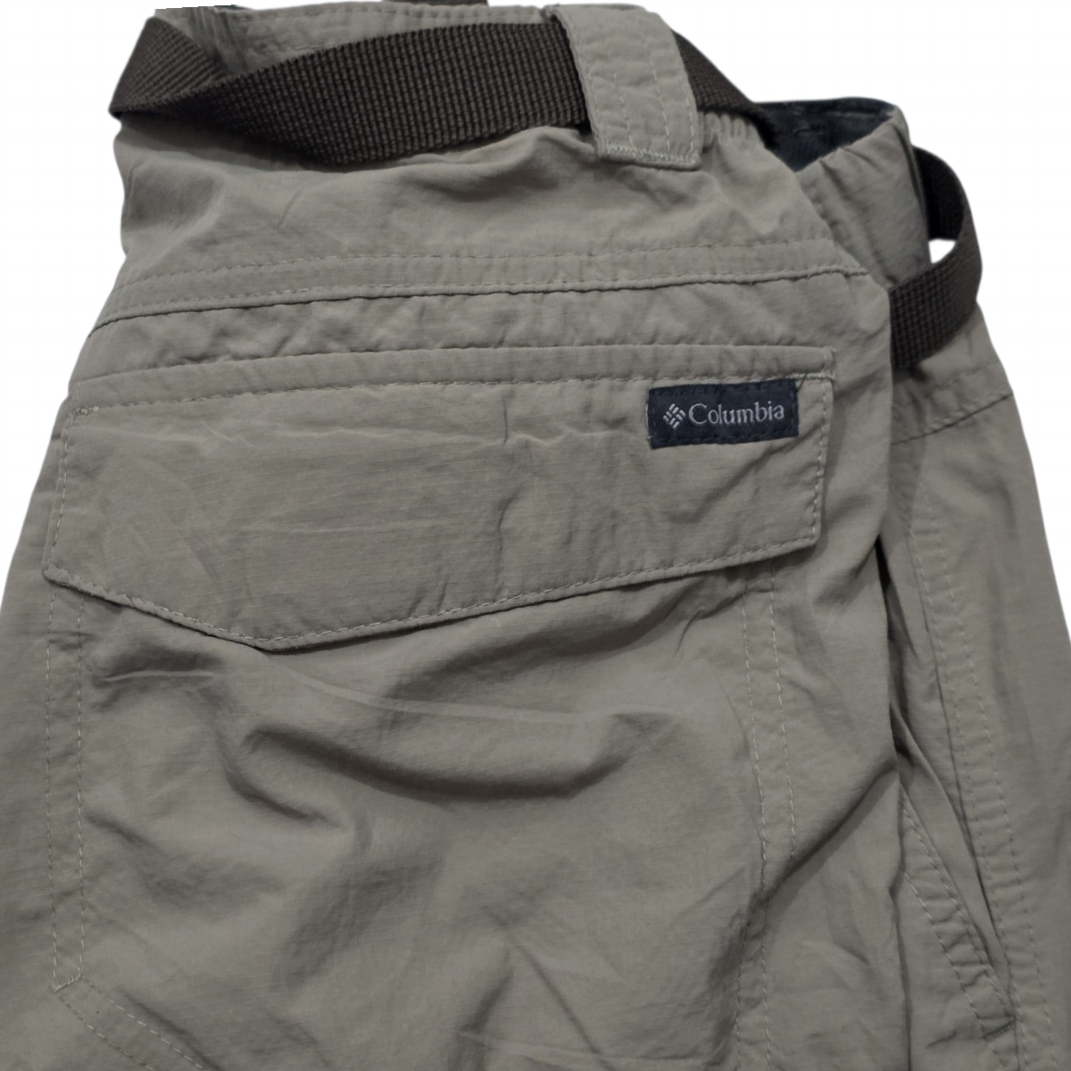 Pantalon Columbia 32x30 Cafe Convertible Cinturon (Usado)