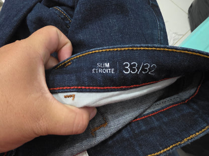Pantalon Tommy Hilfiger 33x32 Slimfit Azul (Usado)