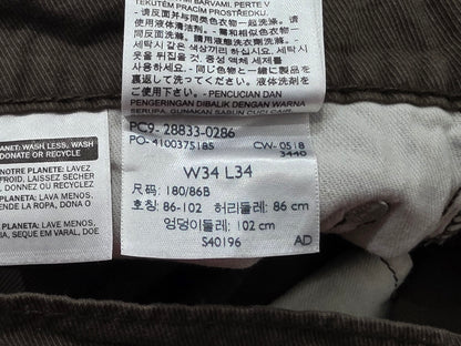 Pantalon Levis 512 34x34 Slim Tapered Cafe (Usado)