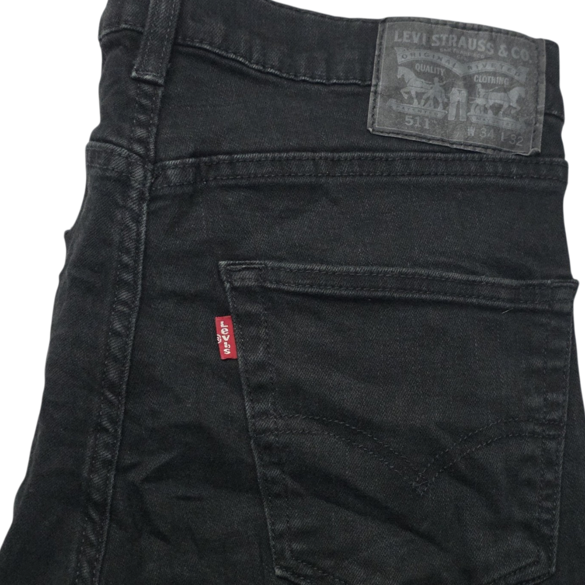 Pantalon Levis 511 34x32 Slimfit Negro (Usado)