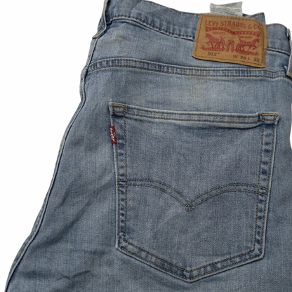 Pantalon Levis 512 36x32 Tapered Slimfit Azul Claro (Usado)