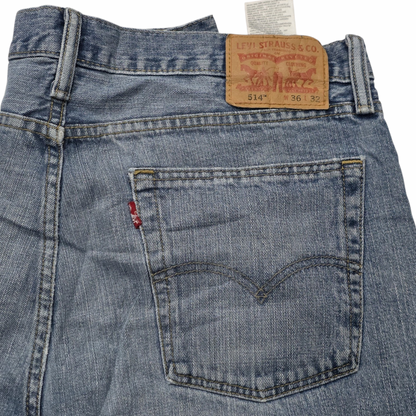 Pantalon Levis 514 36x32 Recto Azul Claro (Usado)