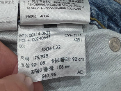 Pantalon Levis 514 36x32 Recto Azul Claro (Usado)