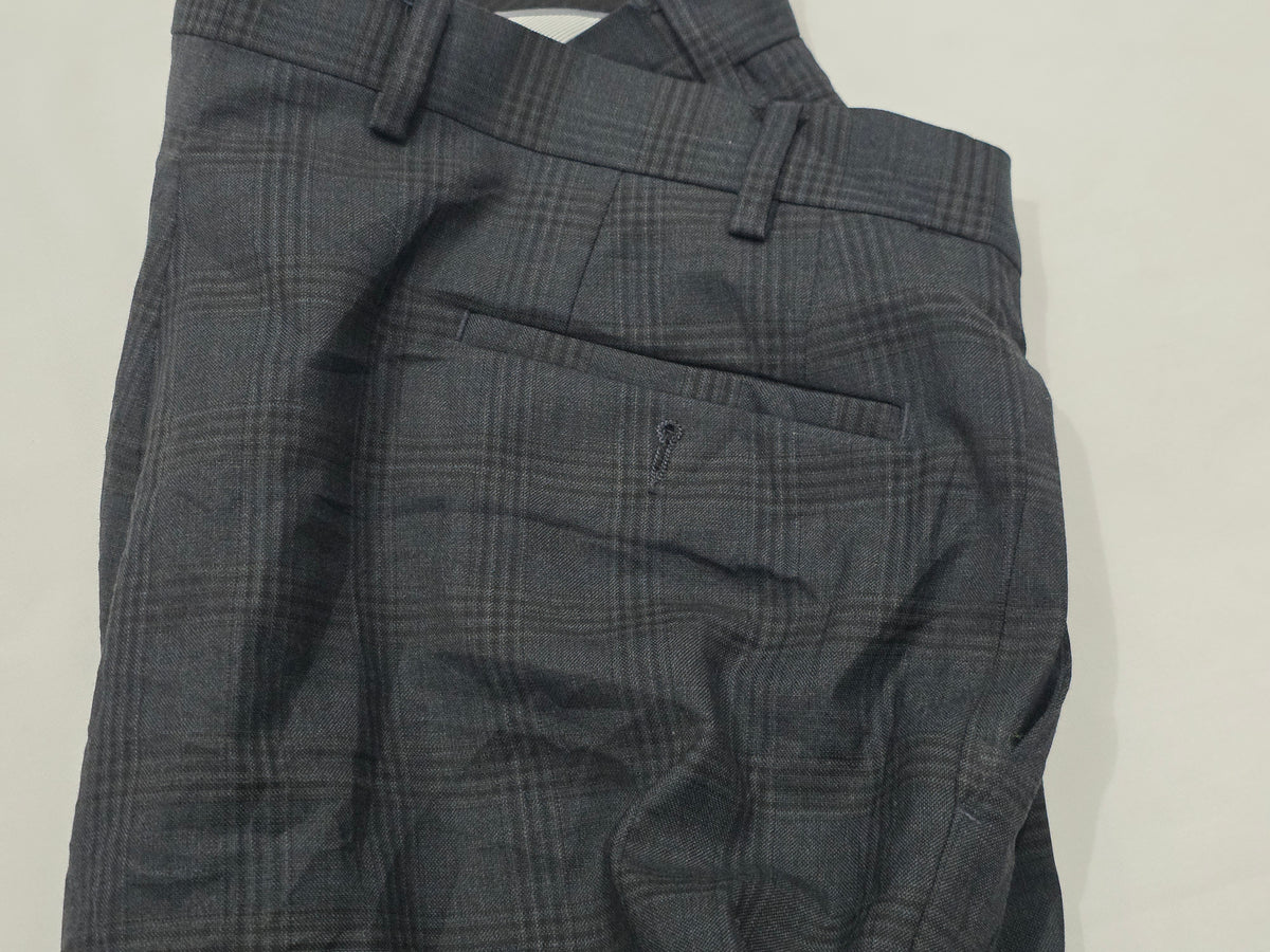 Pantalon Michael Kors 36x32 Recto Vestir Cuadro Azul Y Gris (Usado)
