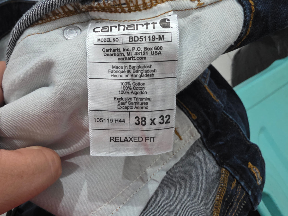 Pantalon Carhartt 38x32 Relaxed Fit Azul Marino (NUEVO)