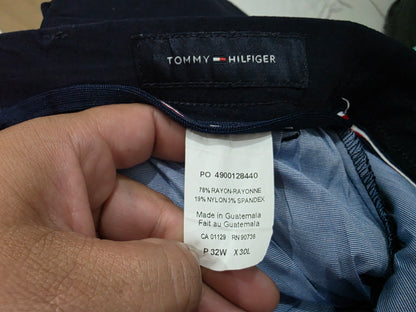 Pantalon Tommy Hilfiger 32x30 Azul Recto Stretch (Usado)