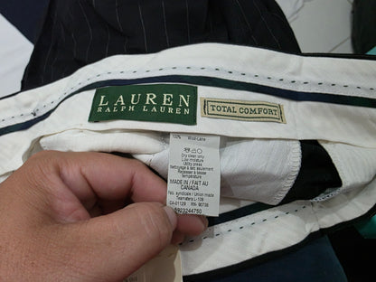 Pantalon Ralph Lauren Vestir 34x32 Negro Lineas (NUEVO)