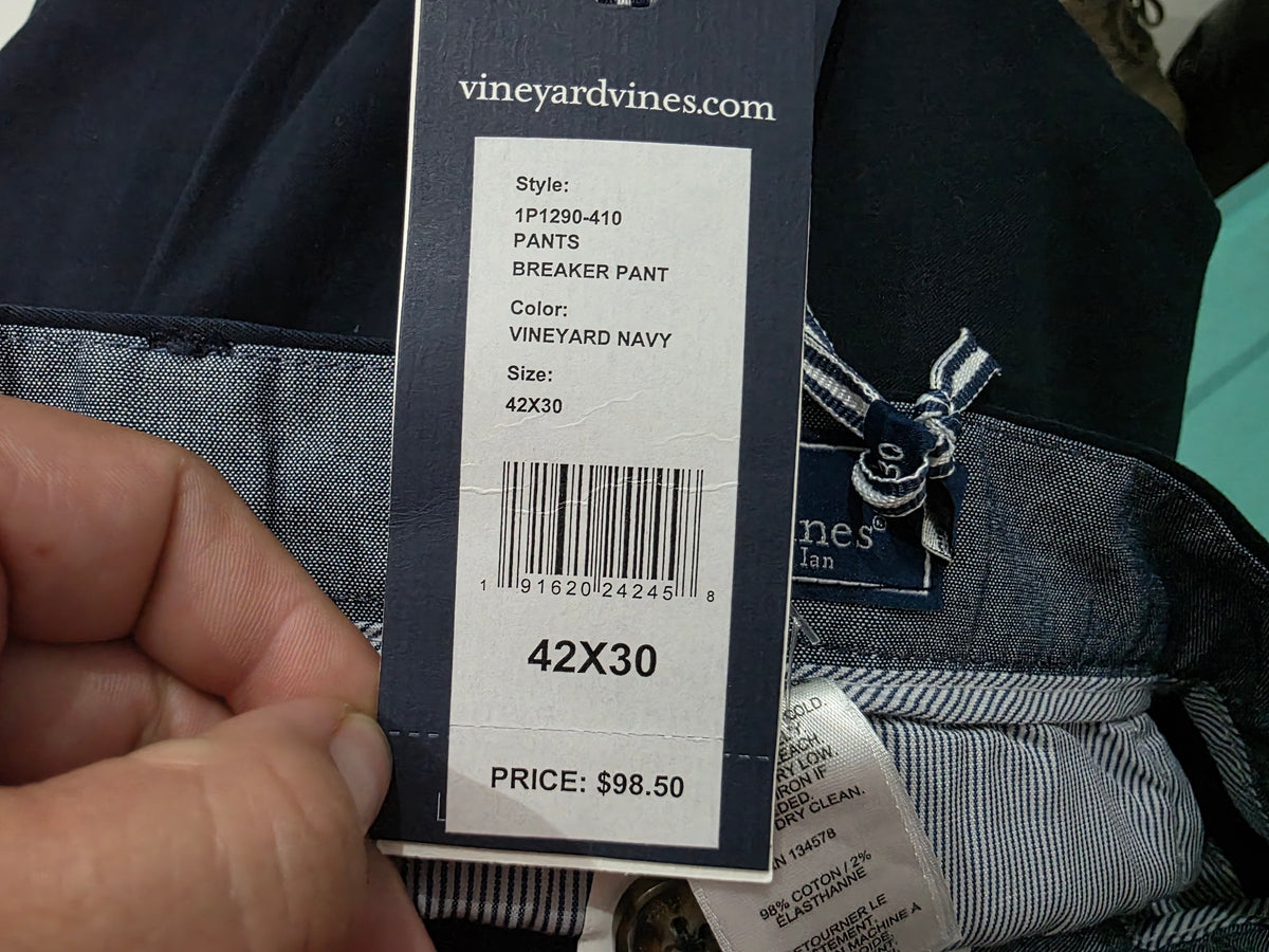 Pantalon Vineyard Vines 42x30 Recto Azul